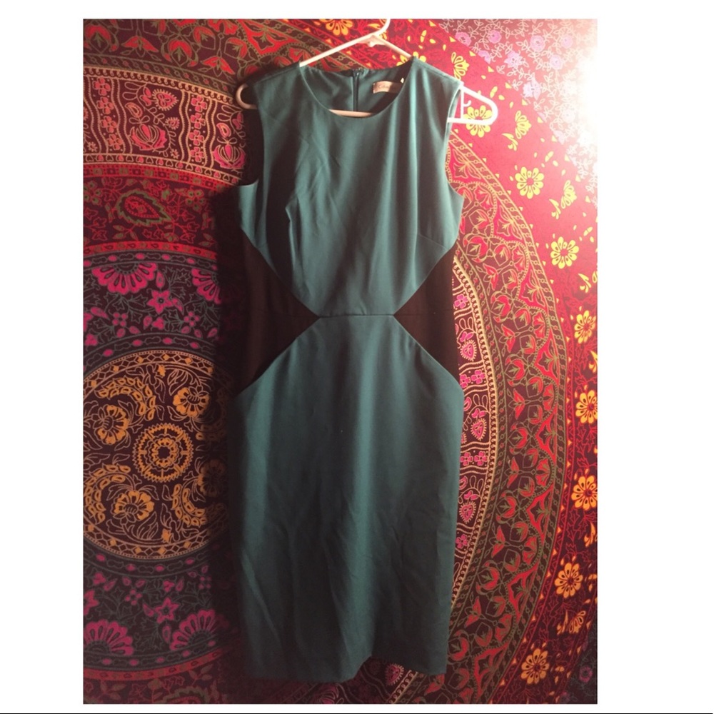 Teal and Black Dress